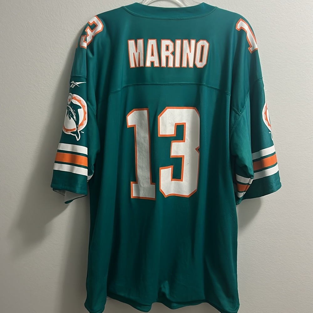 Vintage Reebok Size 54 Dan Marino Reversible Dolphins Jersey - Picture 15 of 16